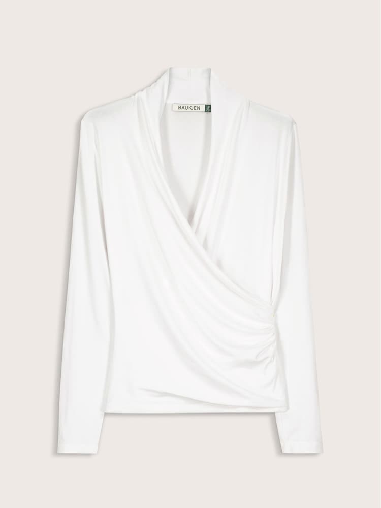 Baukjen White Gylda Wrap Top - Image 5 of 5
