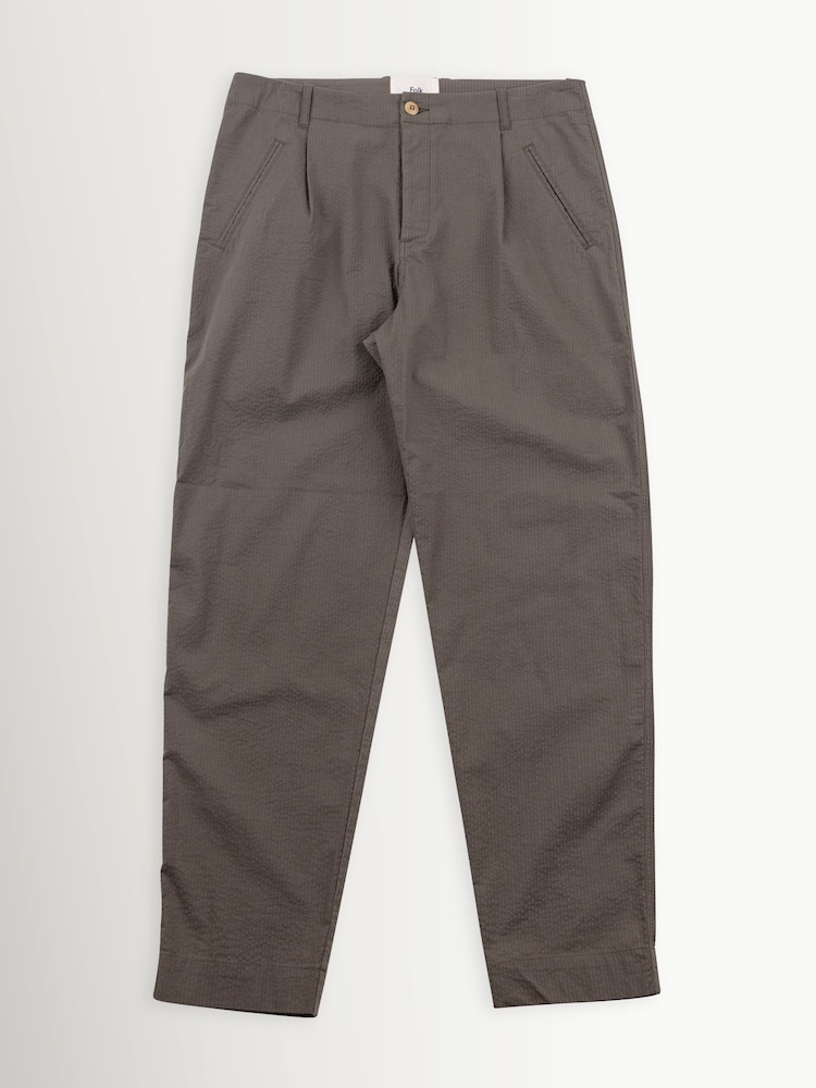 Folk Green Seersucker Assembly Trousers - Image 1 of 4 Folk Green Seersucker Assembly Trousers - Image 1 of 4