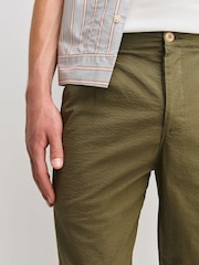 Folk Green Seersucker Assembly Trousers - Image 5 of 6