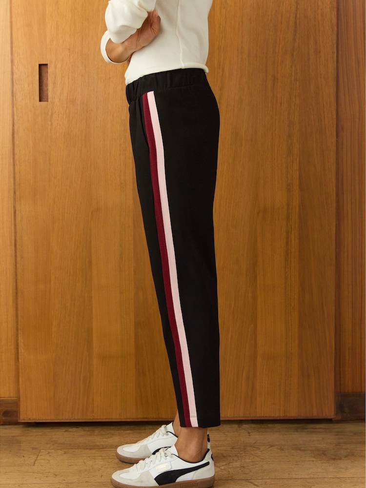 Baukjen Jay Side Stripe Tapered Black Trousers - Image 2 of 4