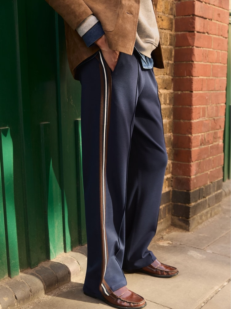 Baukjen Blue Marjorie Side Stripe Ponte Trousers - Image 3 of 3 Baukjen Blue Marjorie Side Stripe Ponte Trousers - Image 3 of 3