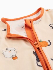 MORI Cream Supersoft Halloween Two Way Zip-Up Sleepsuit - Image 3 of 6
