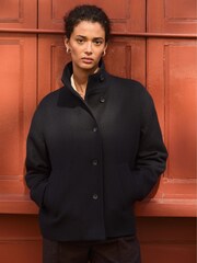 Baukjen Blue Ashton Wool Blend Short Coat - Image 1 of 4