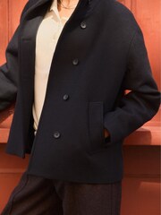 Baukjen Blue Ashton Wool Blend Short Coat - Image 3 of 4