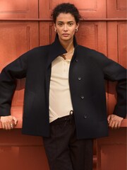 Baukjen Blue Ashton Wool Blend Short Coat - Image 4 of 4