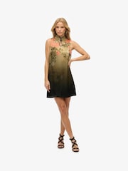 Superdry Green Jacquard A-Line Mini Dress - Image 3 of 8