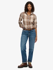 Superdry Nude Lumberjack Check Flannel Shirt - Image 4 of 7