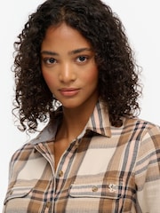 Superdry Nude Lumberjack Check Flannel Shirt - Image 5 of 7
