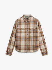 Superdry Nude Lumberjack Check Flannel Shirt - Image 6 of 7