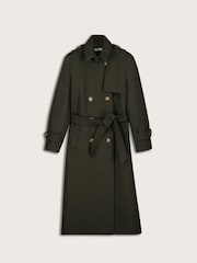 Baukjen Green Ingrid Belted Wool Trench Coat - Image 4 of 4