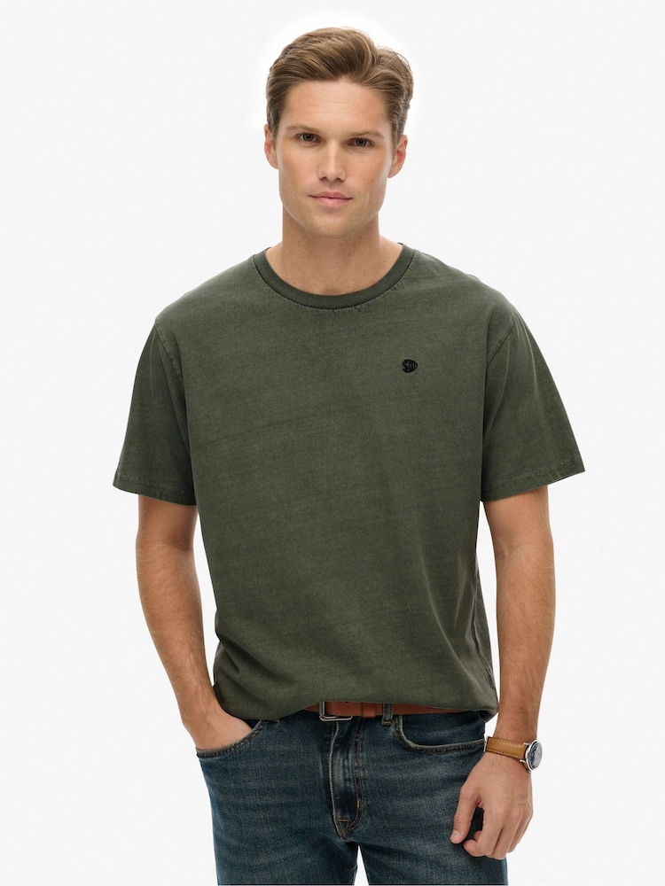 Superdry Green Essentials Relaxed T-Shirt - Image 1 of 7 Superdry Green Essentials Relaxed T-Shirt - Image 1 of 7
