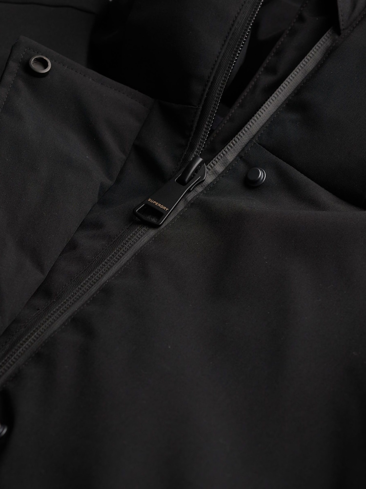 Superdry Black City Fishtail Padded Coat - Image 5 of 5 Superdry Black City Fishtail Padded Coat - Image 5 of 5