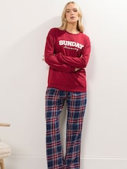 Long Tall Sally Red Sunday Dreaming Lounge Top - Image 4 of 6