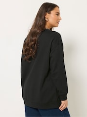 Yours Curve Black Highland Cow Novelty Sweatshirt - Image 3 of 5