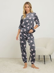 PixieGirl Petite Grey Baby Fleece Pyjamas Set - Image 2 of 5