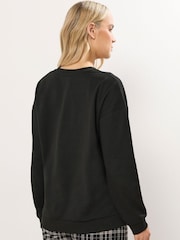 Long Tall Sally Black Weekend Brunch Club Lounge Top - Image 2 of 6