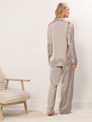 Long Tall Sally Natural Satin Pyjamas Set - Image 3 of 5