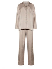 Long Tall Sally Natural Satin Pyjamas Set - Image 5 of 5
