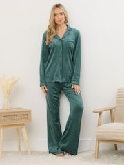Long Tall Sally Green Super Luxe Pyjamas Set - Image 1 of 5