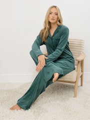Long Tall Sally Green Super Luxe Pyjamas Set - Image 3 of 5