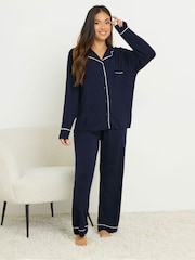 PixieGirl Petite Blue Long Sleeve Pyjamas Set - Image 1 of 4