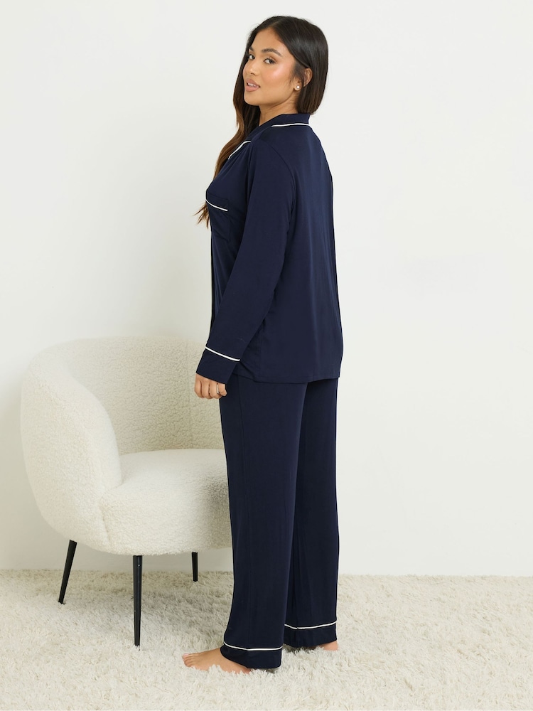 PixieGirl Petite Blue Long Sleeve Pyjamas Set - Image 2 of 4