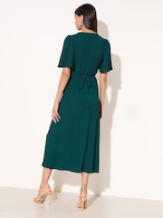 Verde - Friends Like These V-Neck Flutter Sleeve Maxi Dress - Imagen 4 de 4