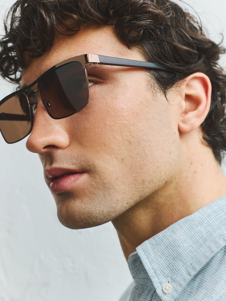Bronze Brown Preppy Sunglasses - Image 2 of 5