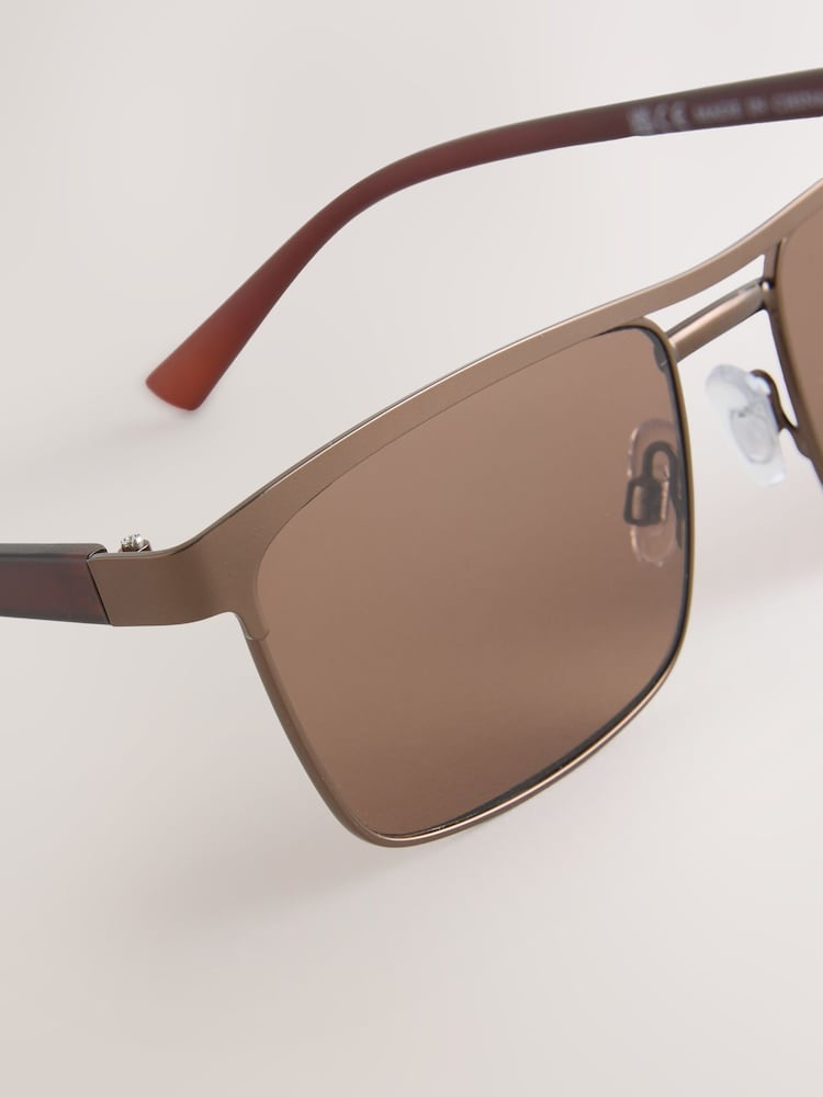 Bronze Brown Preppy Sunglasses - Image 5 of 5