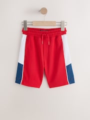 Roșu - Pantaloni scurți sport cu panouri (3-16ani) - Imaginea 1 din 5