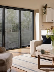 Black Made To Measure Perfect Fit 25mm Aluminium Venetian Blinds - Image 1 of 8