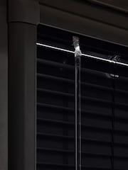 Black Made To Measure Perfect Fit 25mm Aluminium Venetian Blinds - Image 2 of 8