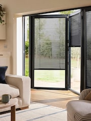 Black Made To Measure Perfect Fit 25mm Aluminium Venetian Blinds - Image 7 of 8