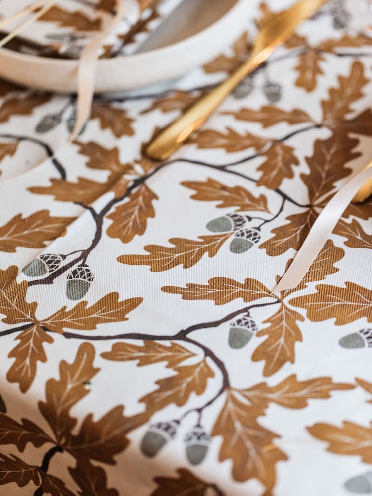 Avalon Home Gold Golden Oak Tablecloth - Image 6 of 6 Avalon Home Gold Golden Oak Tablecloth - Image 6 of 6