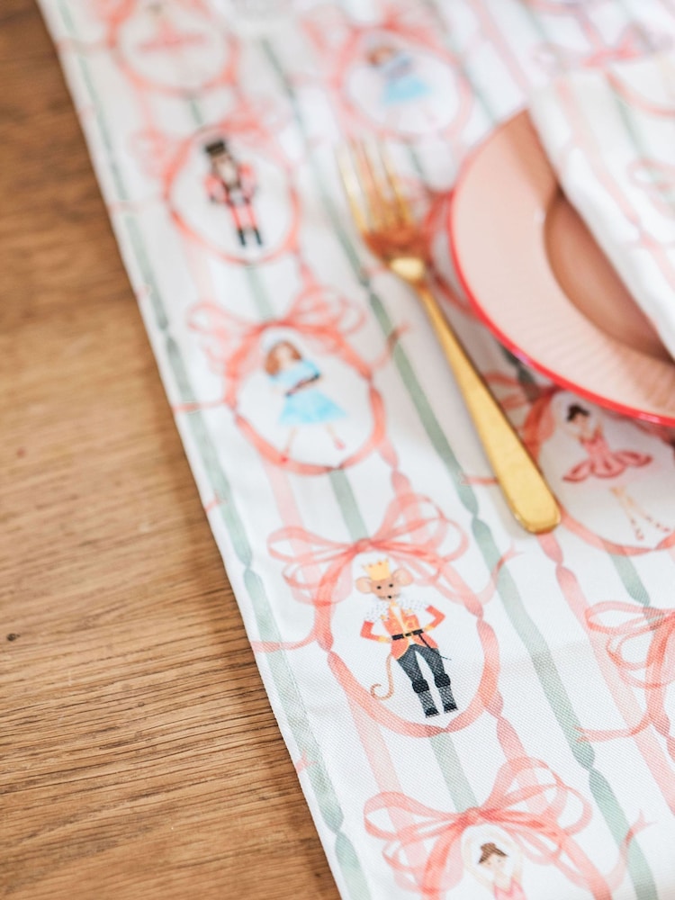 Avalon Home Pink Candied Nutcracker Table Runner - Image 5 of 5 Avalon Home Pink Candied Nutcracker Table Runner - Image 5 of 5
