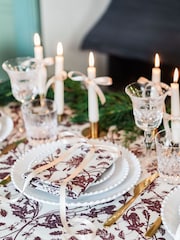 Avalon Home Set of 2 Burgundy Stag & Wreath Napkins - Image 3 of 5