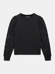 Mint Velvet Lace Sleeve Sweatshirt - Slika 7 iz 8