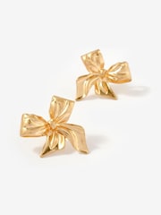 Mint Velvet Gold Tone Bow Earrings - Image 2 of 3