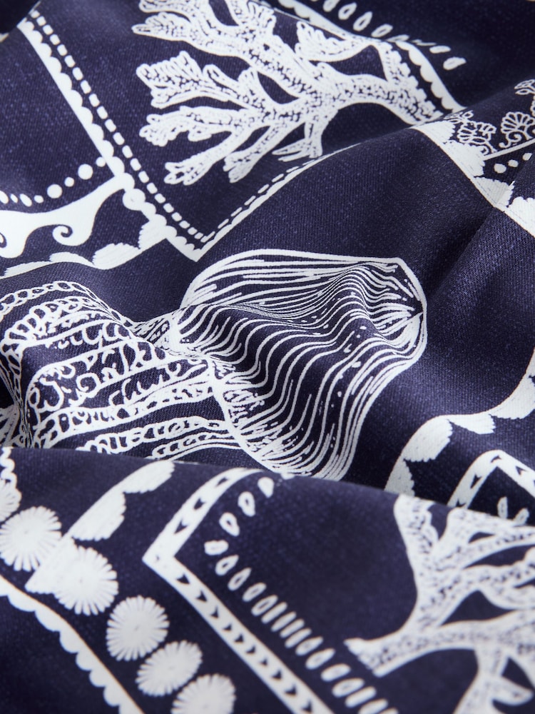 Navy Octopus Halter Neck Plunge Swimsuit - Image 2 of 4