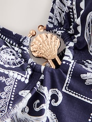 Caracatiță bleumarin - Halter Neck Plunge Swimsuit - Imaginea 8 din 9