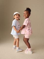 Blue/Pink Top & Cycle Shorts Set 2 Pack (3mths-7yrs) - Image 2 of 5