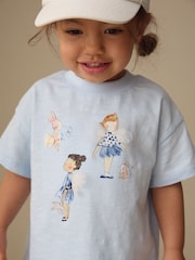 Blue/Pink Top & Cycle Shorts Set 2 Pack (3mths-7yrs) - Image 5 of 5