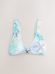 Pastel Pink/Blue Octopus Crop Bikini Top - Image 6 of 9