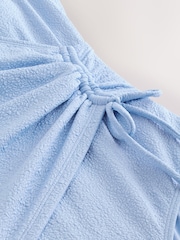 Chambray Blue Ruched Side Tummy Shaping Control Swimsuit - Image 2 of 4