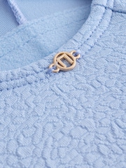 Chambray Blue Ruched Side Tummy Shaping Control Swimsuit - Image 3 of 4