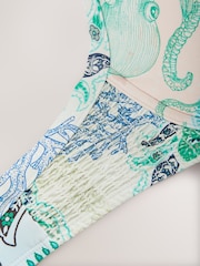 Pastel Pink/Blue Octopus Padded Bikini Top - Image 7 of 8