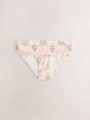 Ekru/persikų gėlių raštas - Bikini apačia - 5 paveikslėlis iš 7