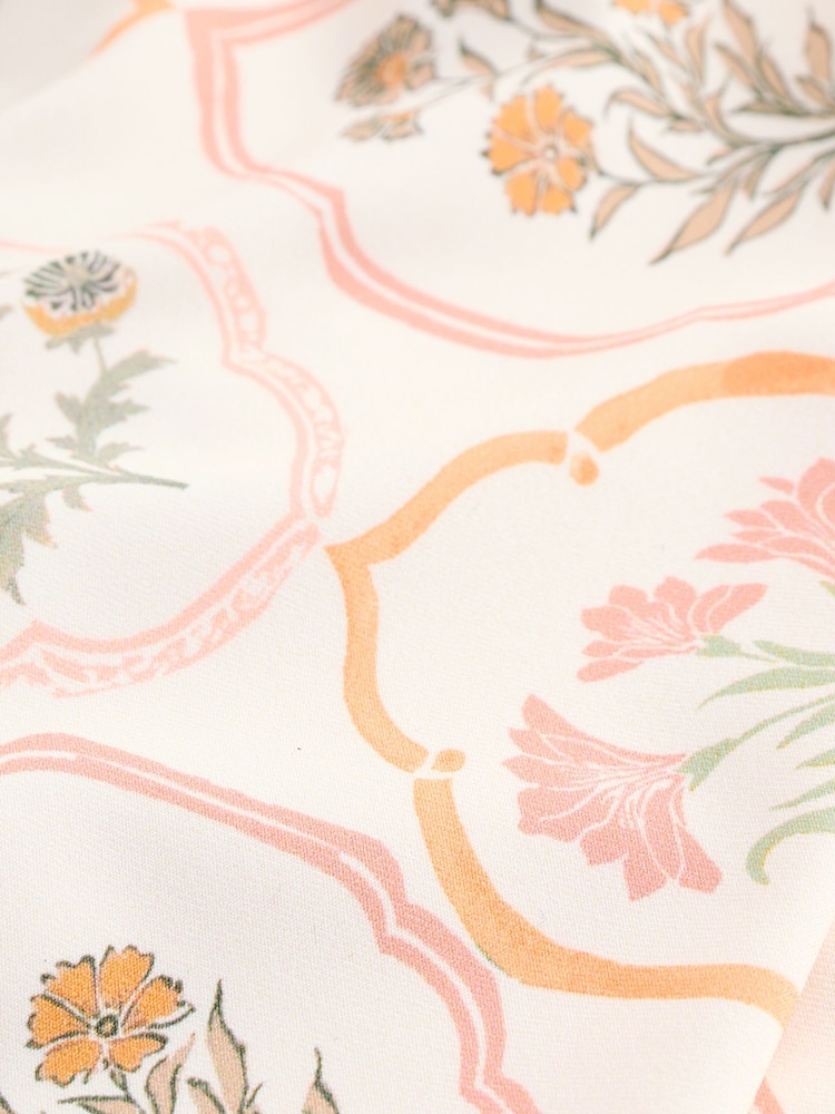 Ekru/persikų gėlių raštas - Bikini apačia - 7 paveikslėlis iš 7