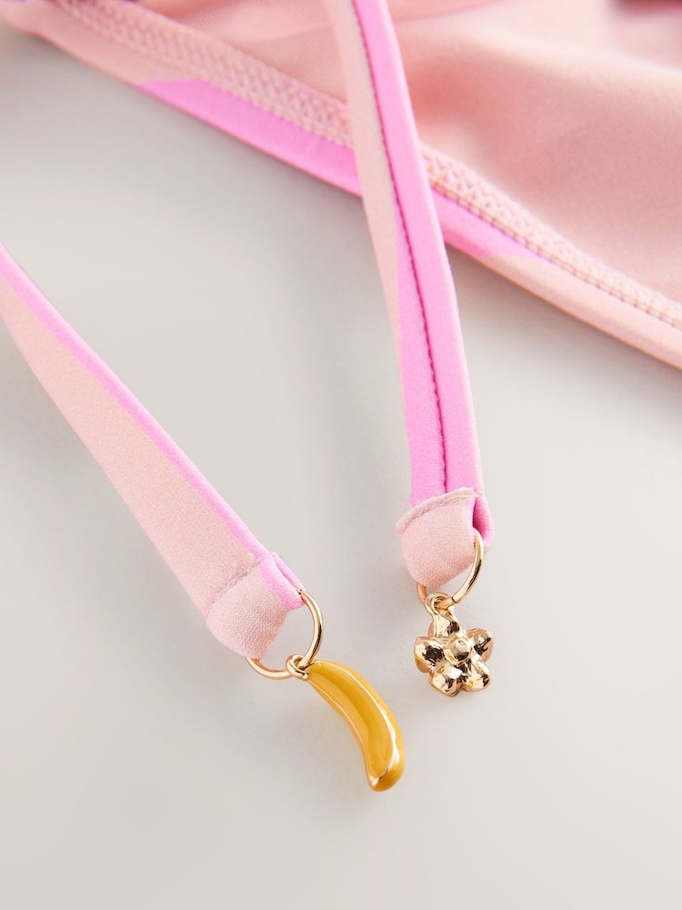 Pink/Cream Tieside Bikini Bottoms - Image 3 of 3 Pink/Cream Tieside Bikini Bottoms - Image 3 of 3