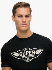 Superdry Black Auto Logo Relaxed T-Shirt - Image 4 of 6
